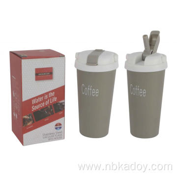 STAINLESS STEEL VACUUM INSULATION CUP (WITH STRAW)